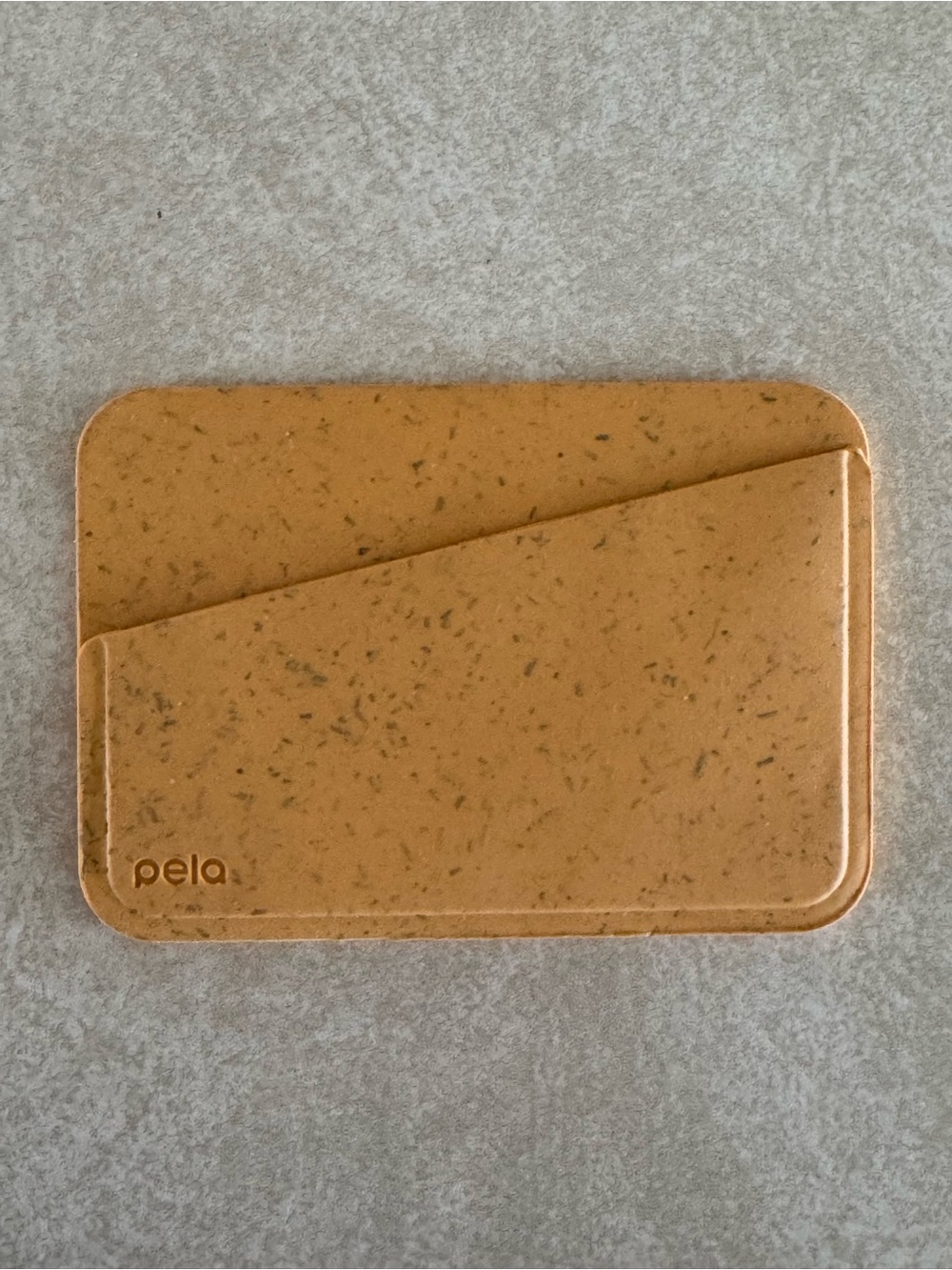 Pela Unused NWOT Slim Yellow Eco Card Wallet - Minimal Honey Color